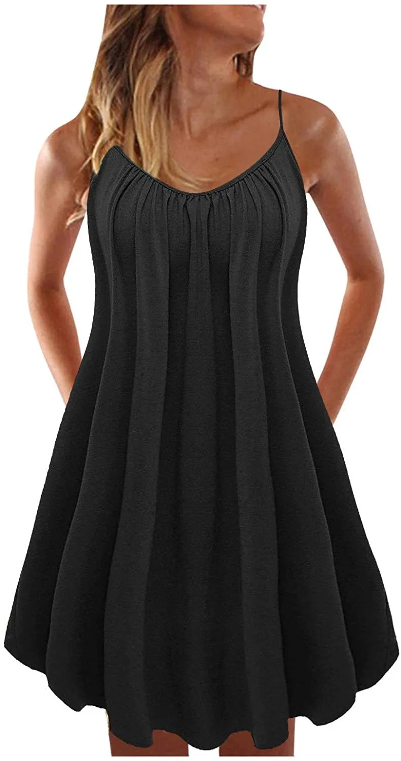 NXY Winsummer Women Dresses Summer Mini Sleeveless Flower Print Plus Size Boho Dress Short Tank Dress A-Line Beach Sundress