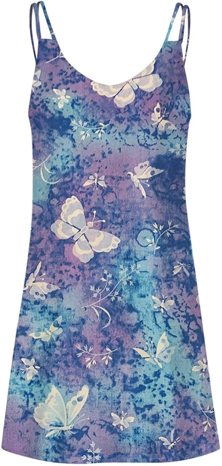 NXY Winsummer Women Dresses Summer Mini Sleeveless Flower Print Plus Size Boho Dress Short Tank Dress A-Line Beach Sundress