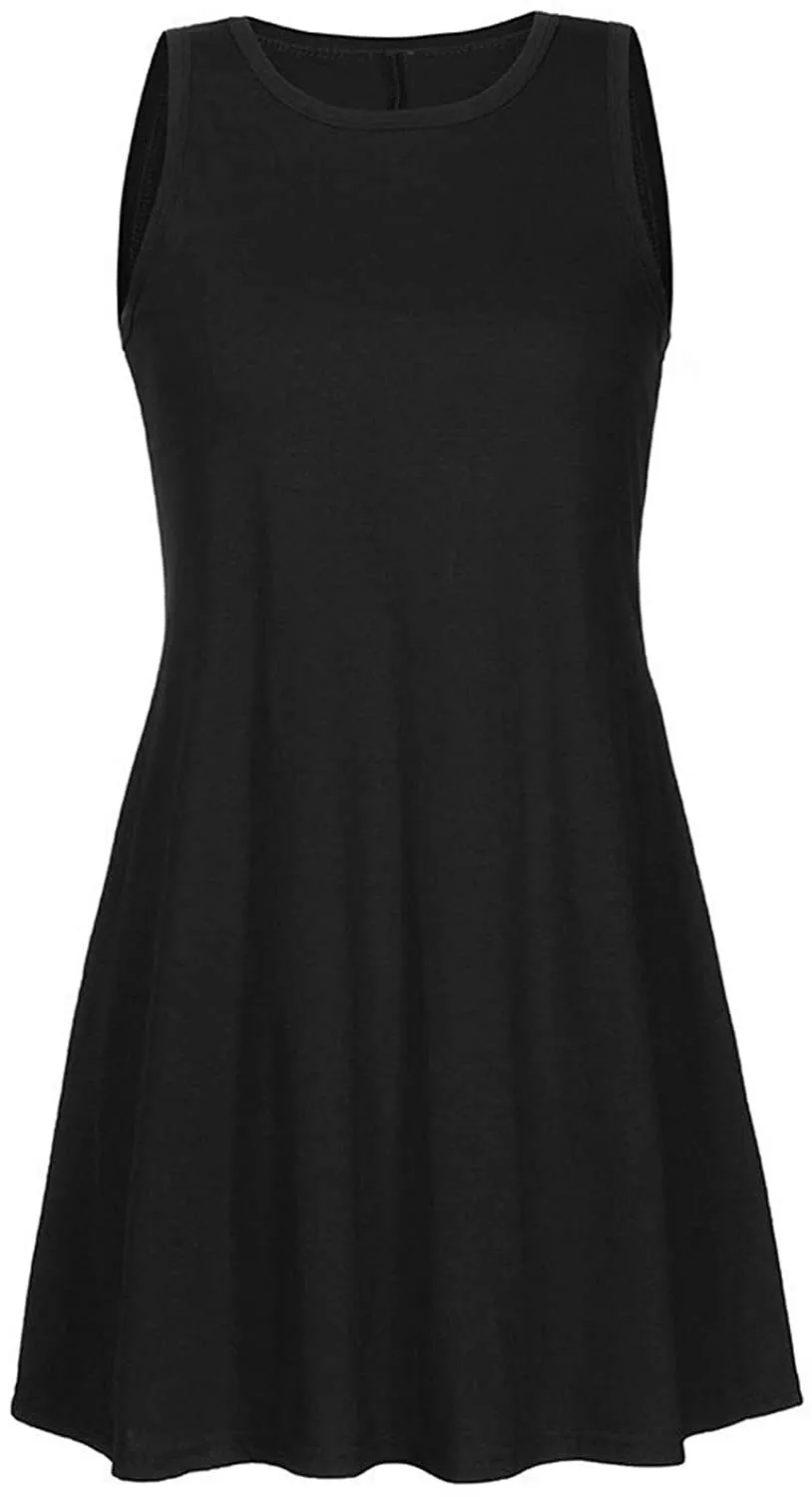 NXY Winsummer Women Dresses Summer Mini Sleeveless Flower Print Plus Size Boho Dress Short Tank Dress A-Line Beach Sundress