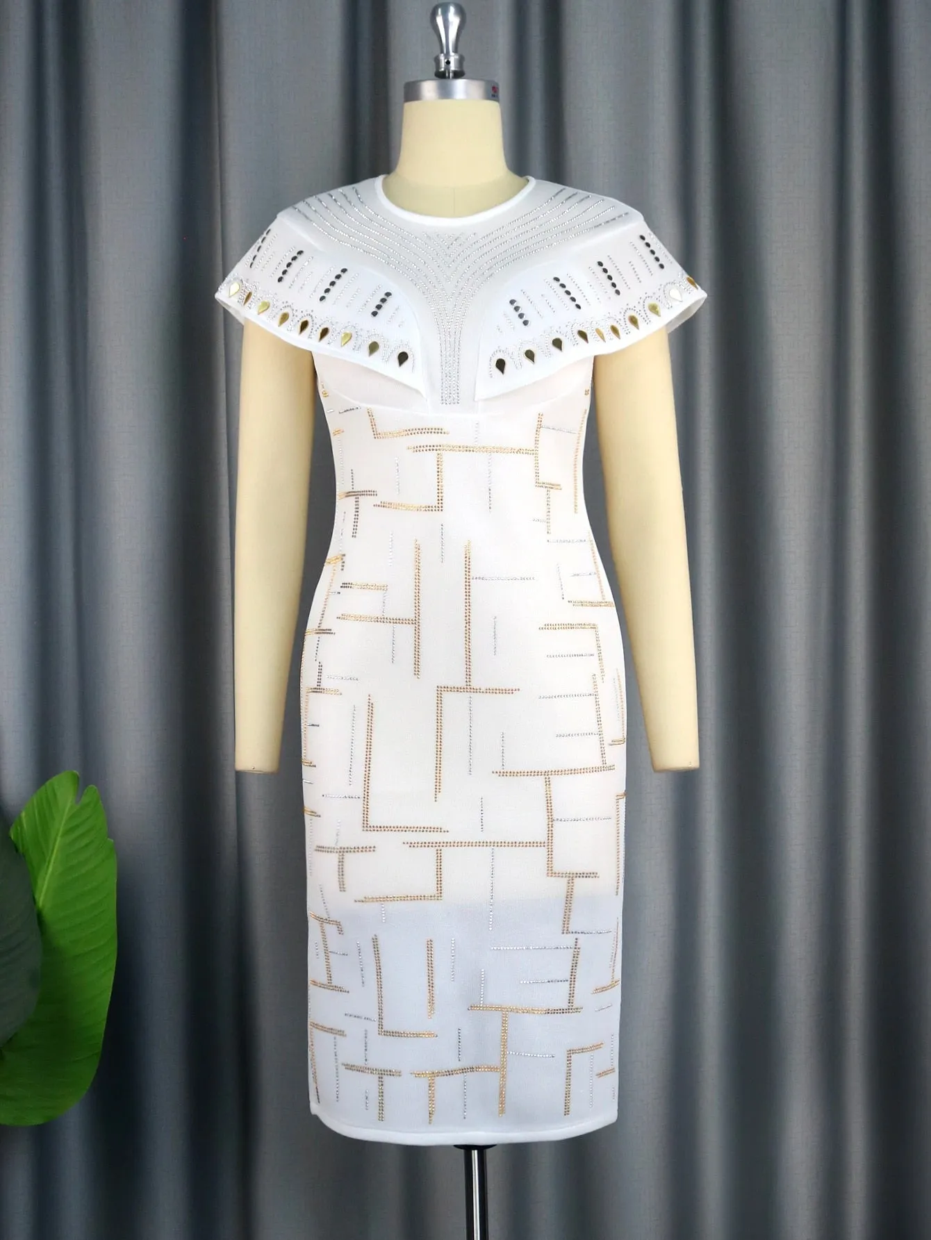 O Neck Large Size Ladies Gowns