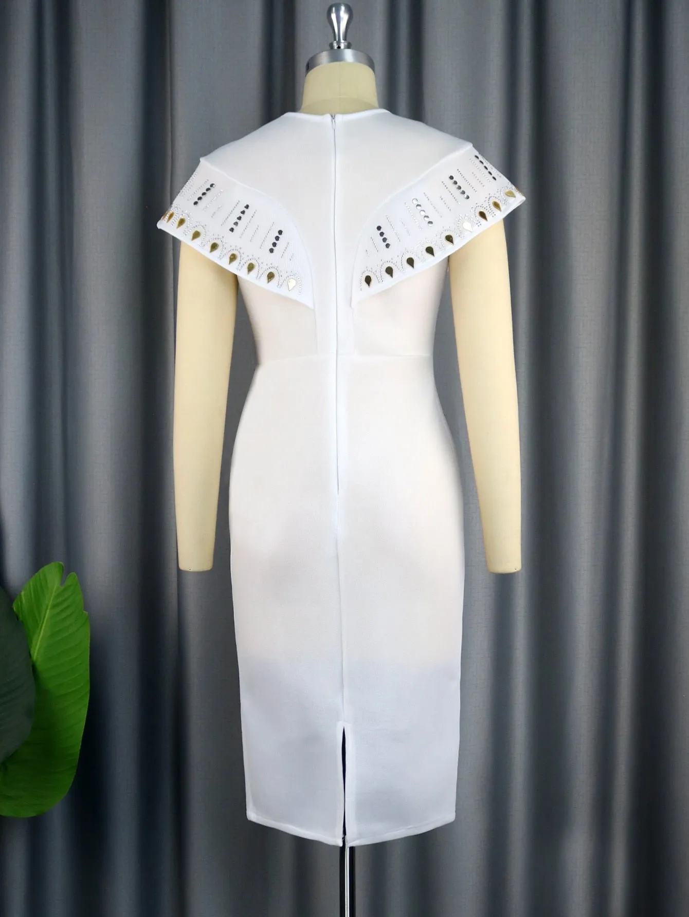 O Neck Large Size Ladies Gowns