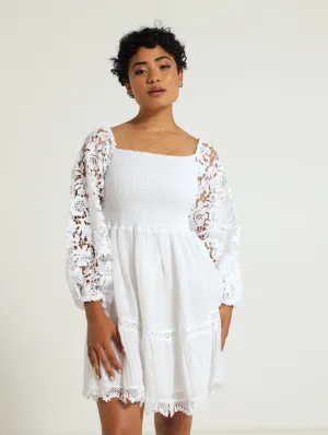 Off Shoulder Katerina Dress - White