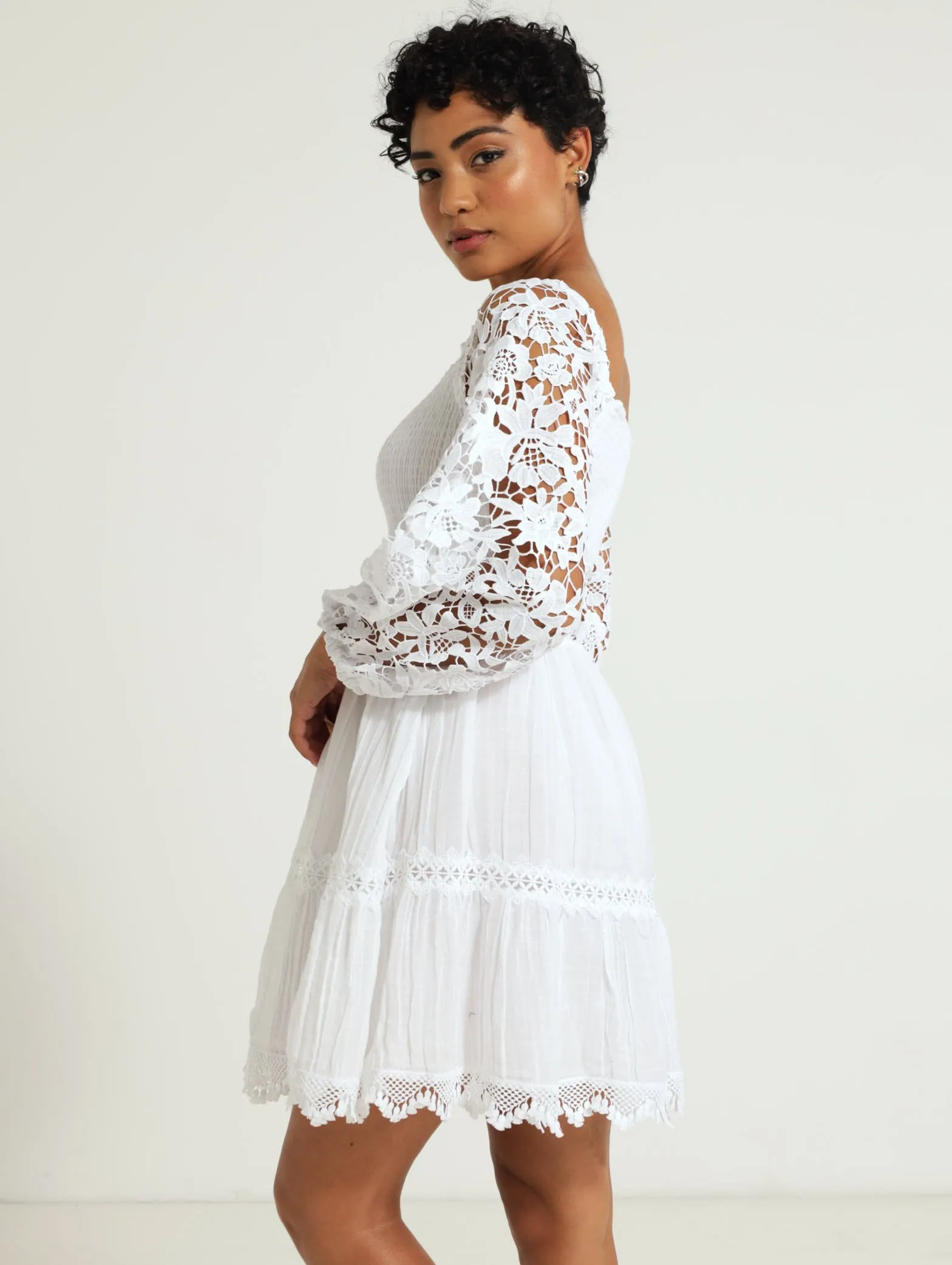 Off Shoulder Katerina Dress - White