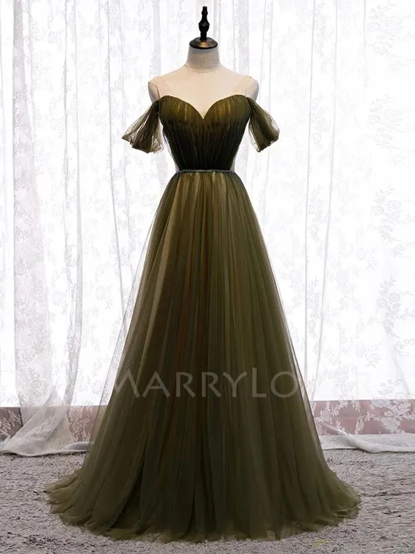 Off Shoulder Long Evening Prom Dresses, Cheap Sweet Prom Dresses, MR7069