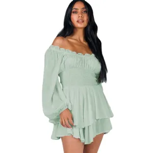 Off-shoulder Ruffle Dress