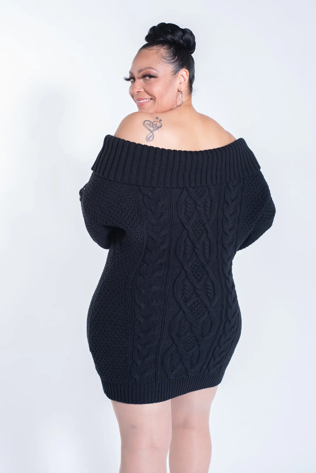 Off The Shoulder Sweater Dress