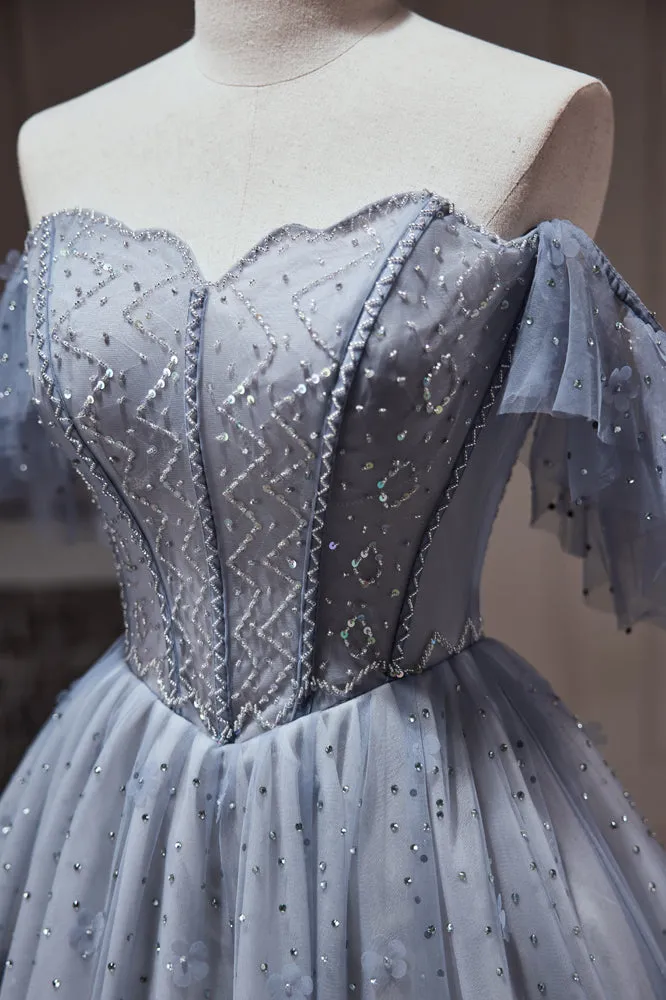 Off The Shoulder Tulle Short Homecoming Dresses