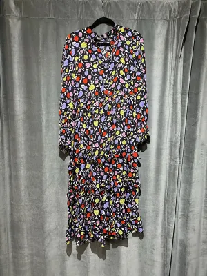 Olivia Rubin Long Sleeve Floral Print Dress with Pearl Buttons
