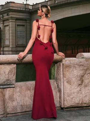 Open Back Appliqued Mermaid Formal Dress RJ11668