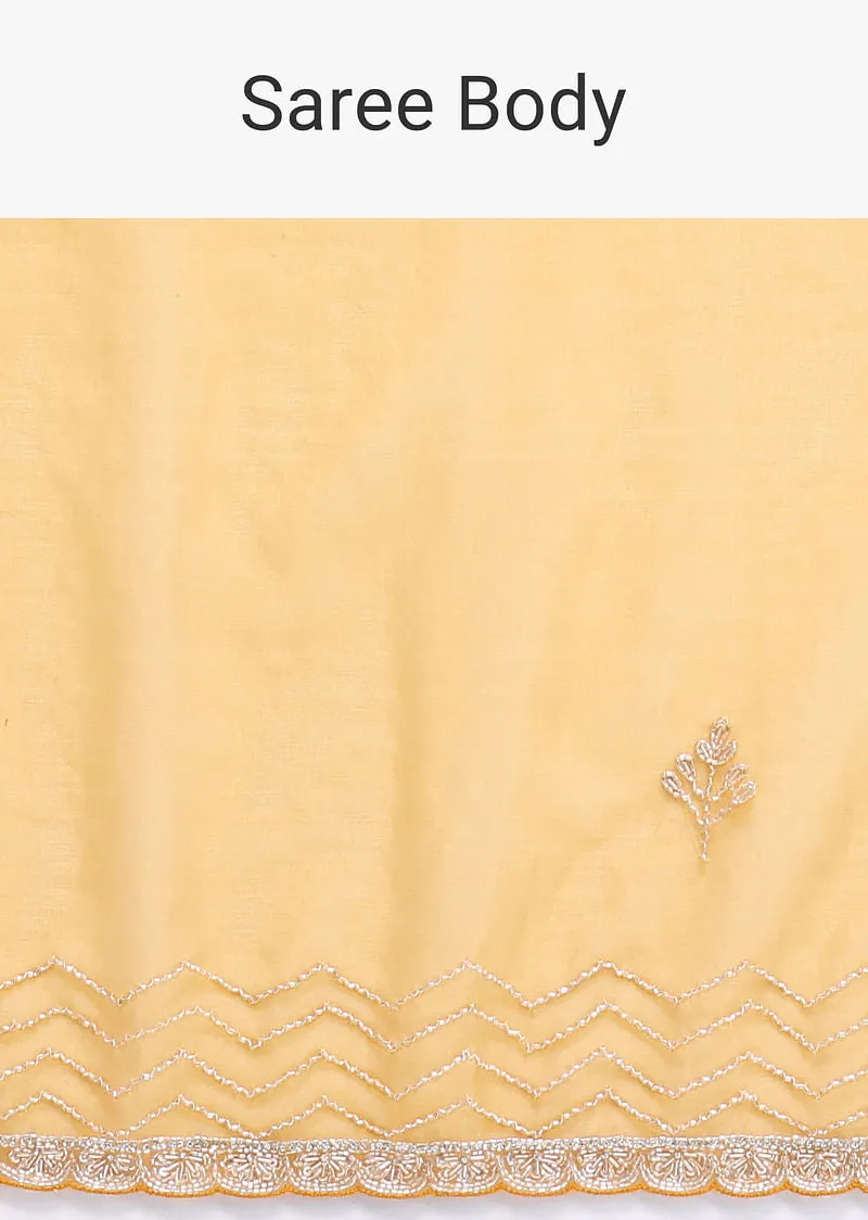 Orange Organza Saree