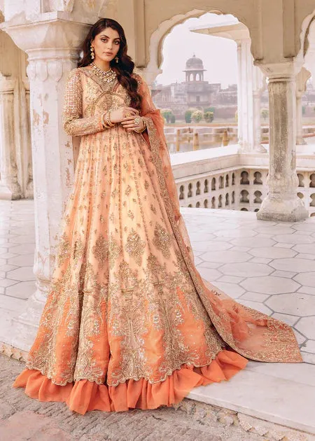 Pakistani Bridal Dress in Gown Lehenga