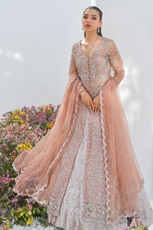 Pakistani Bridal Dress in Royal Pink Gown Lehenga Style