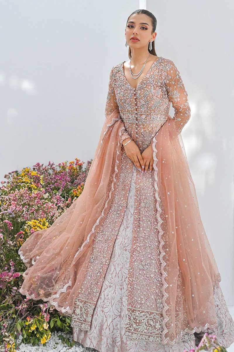 Pakistani Bridal Dress in Royal Pink Gown Lehenga Style