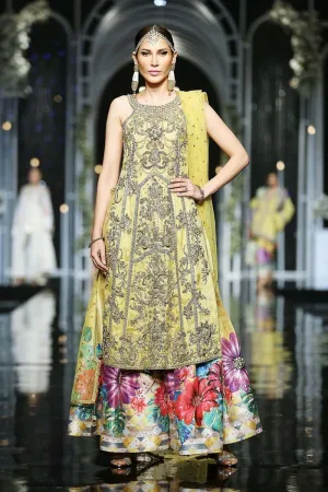 Pakistani Bridal Mehndi Lehnga for Wedding #C2109