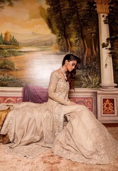Pakistani Bridal Open Style Frock Lehnga #N7076