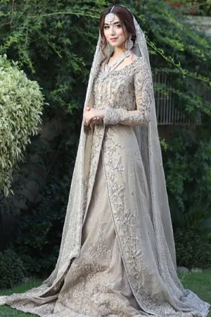 Pakistani Bridal Open Style Frock Lehnga #N7076