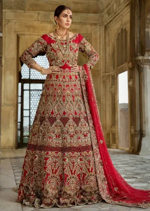 Pakistani Bridal Red Lehnga Dress for Wedding #J5181