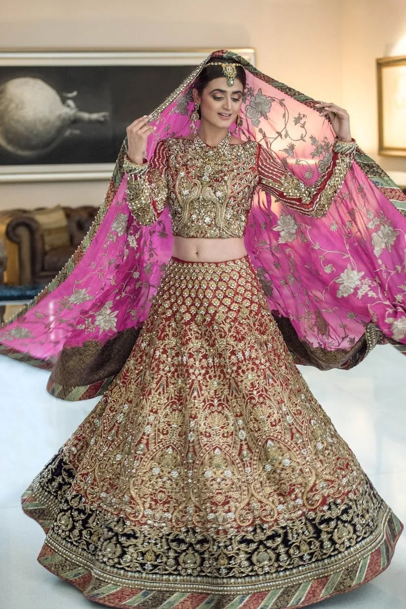 Pakistani Heavy Bridal Lehnga Choli for Wedding #C2087