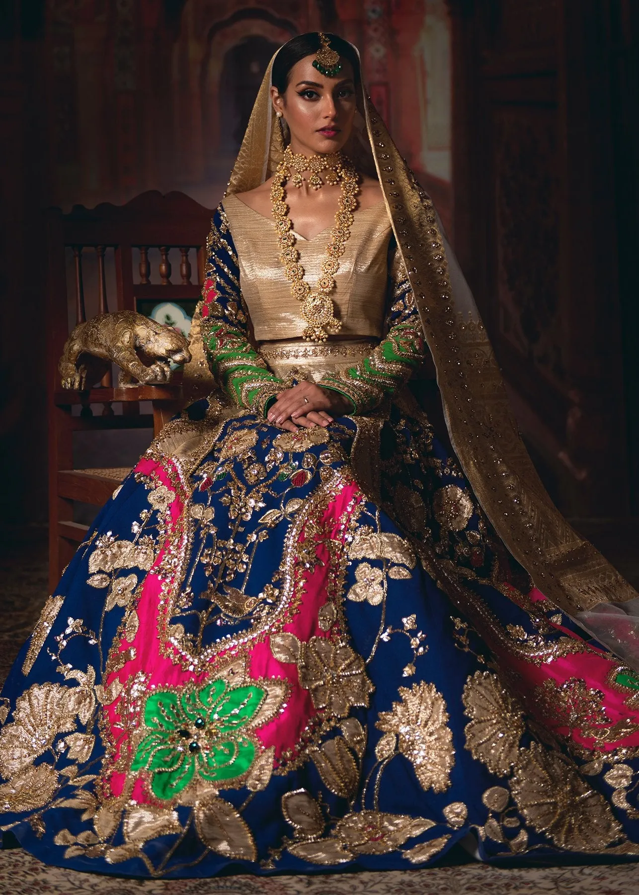 Pakistani Mehndi Lehnga Dresses Online #Y6234