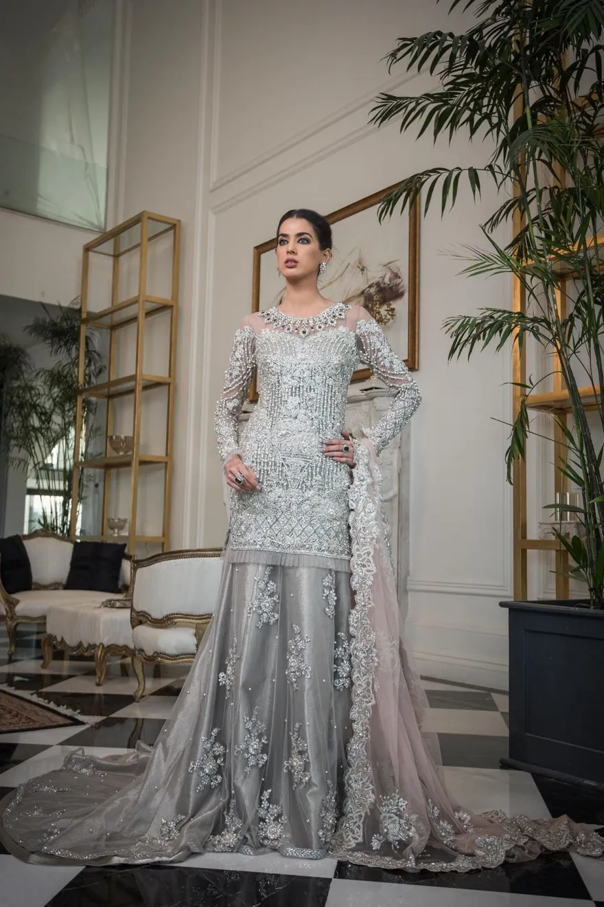 Pakistani Net Bridal Lehnga Outfit  #C2102