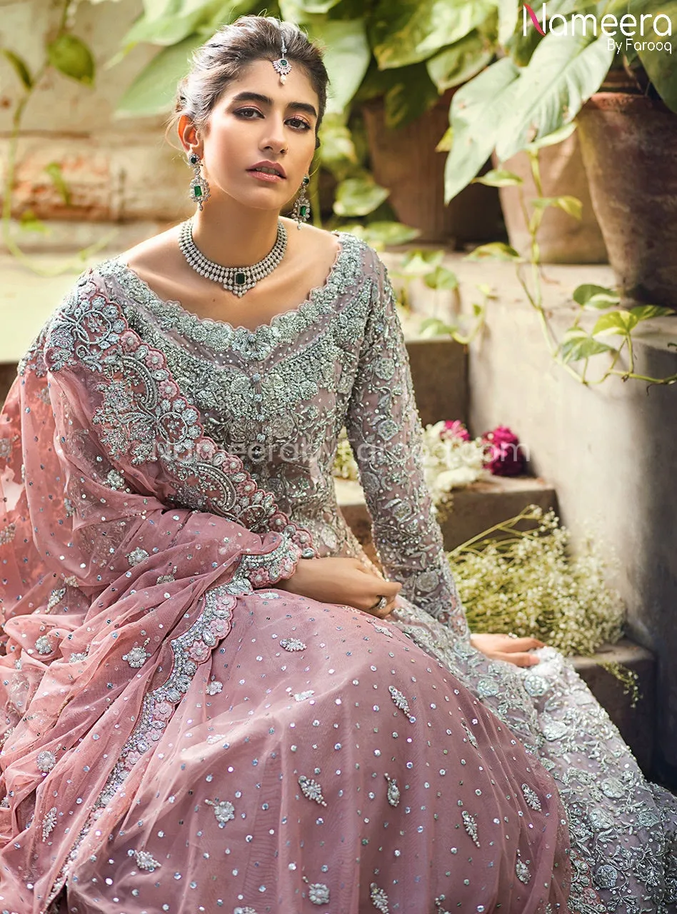 Pakistani Raw Silk Lehenga Dress for Bride 2021 #BR135
