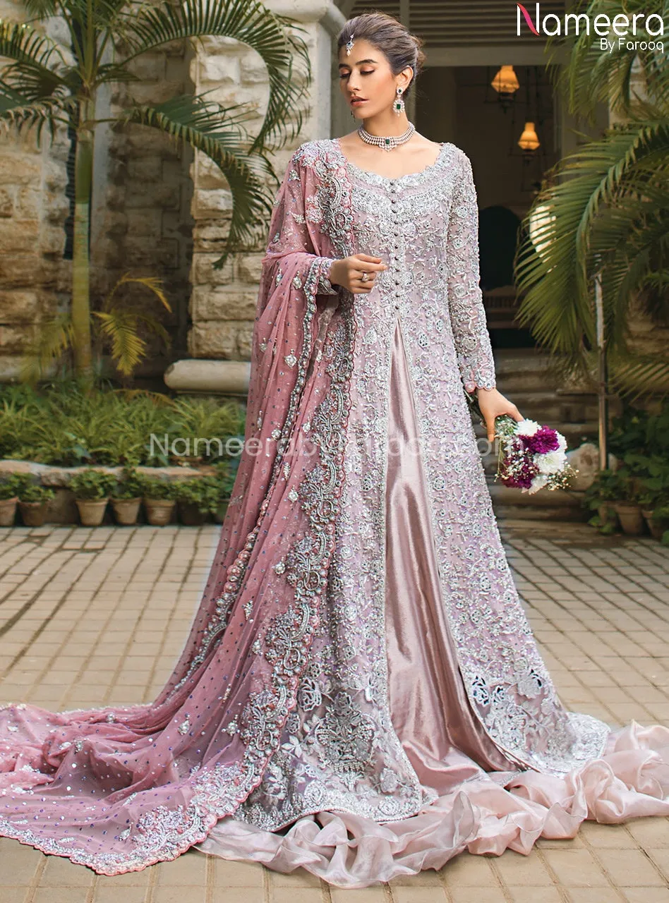 Pakistani Raw Silk Lehenga Dress for Bride 2021 #BR135