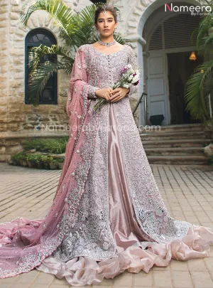 Pakistani Raw Silk Lehenga Dress for Bride 2021 #BR135