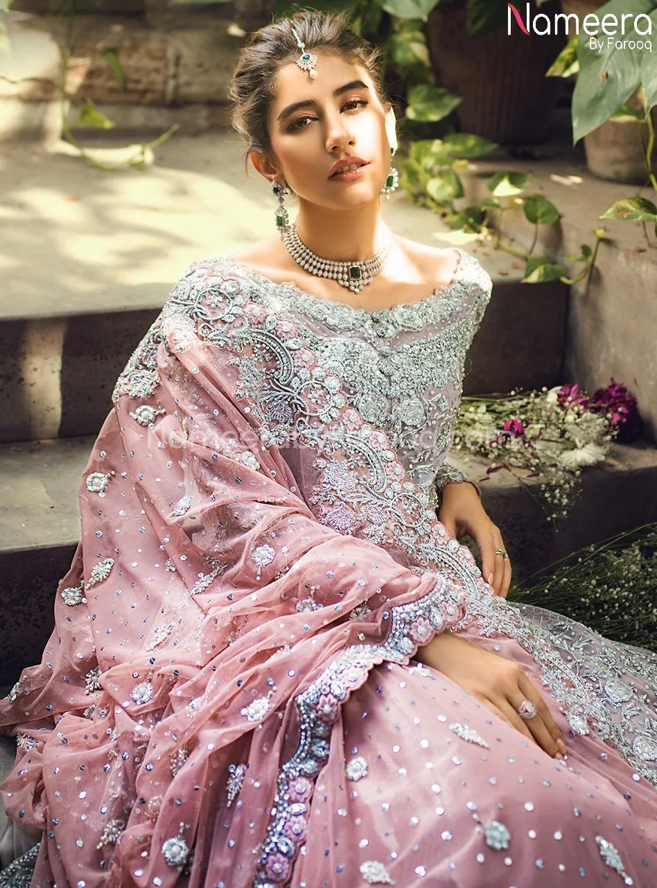 Pakistani Raw Silk Lehenga Dress for Bride 2021 #BR135