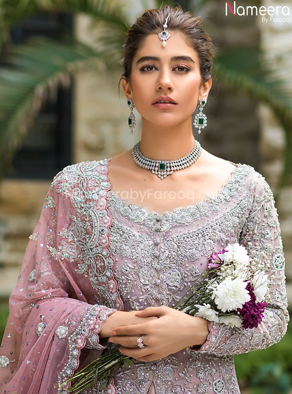Pakistani Raw Silk Lehenga Dress for Bride 2021 #BR135