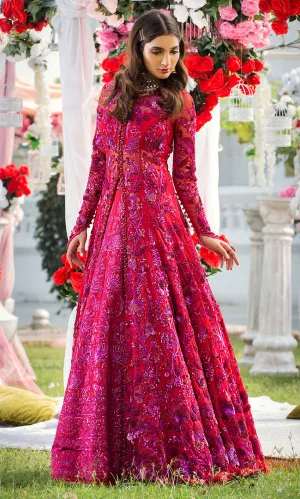 Pakistani Red Bridal Frock for Wedding #N7028