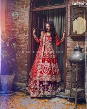 Pakistani Red Lehenga Bridal for Wedding 2021 #BR185