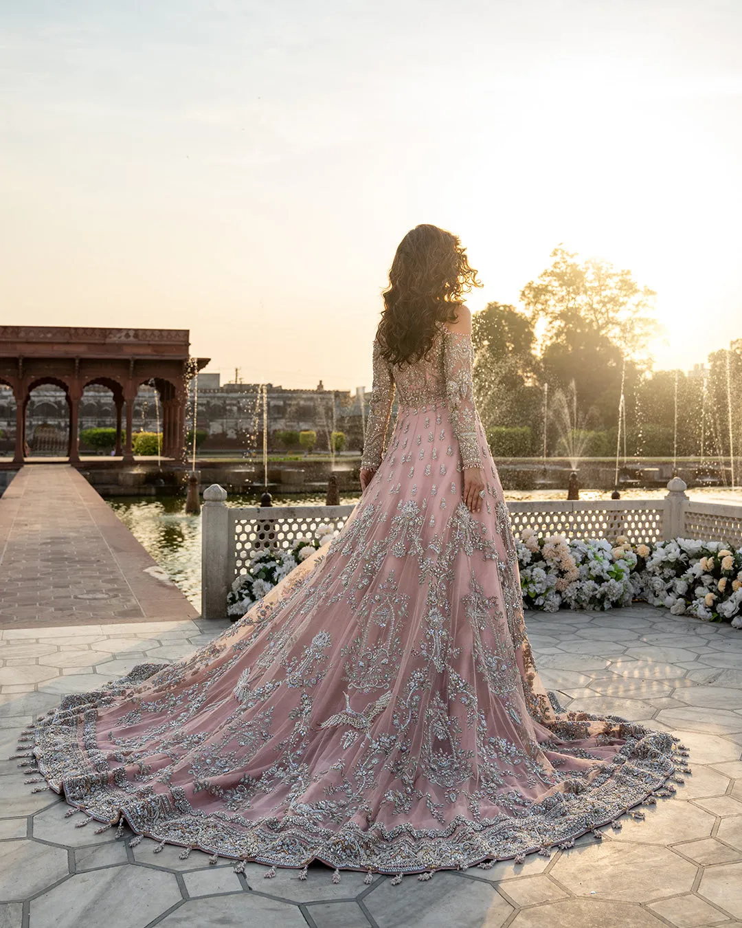 Pakistani Wedding Dress in Pink Bridal Gown Style