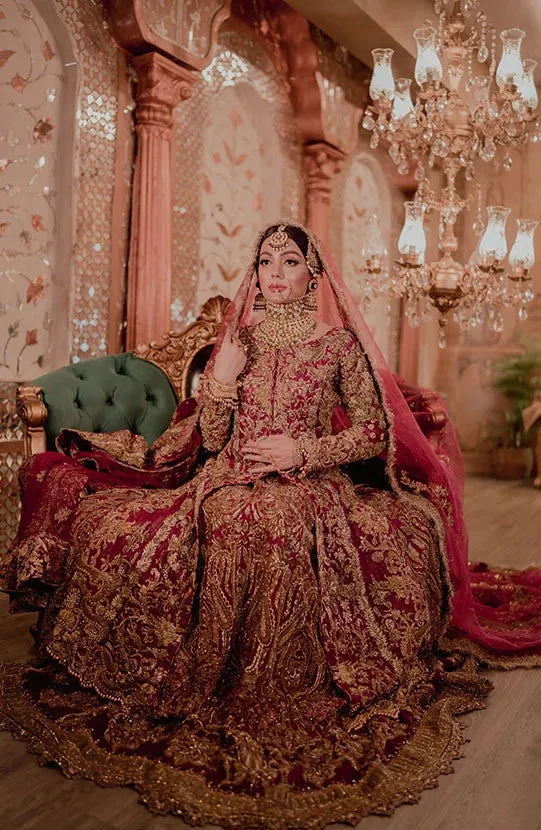 Parisian Embroidered Front Open Shirt with Lehenga & Dupatta
