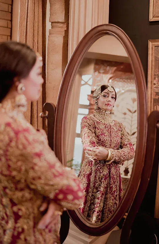 Parisian Embroidered Front Open Shirt with Lehenga & Dupatta