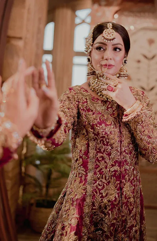 Parisian Embroidered Front Open Shirt with Lehenga & Dupatta