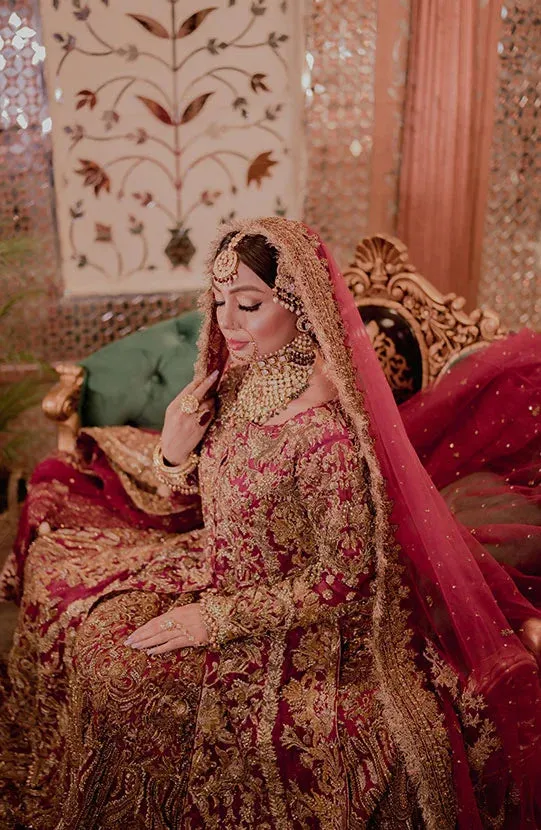 Parisian Embroidered Front Open Shirt with Lehenga & Dupatta