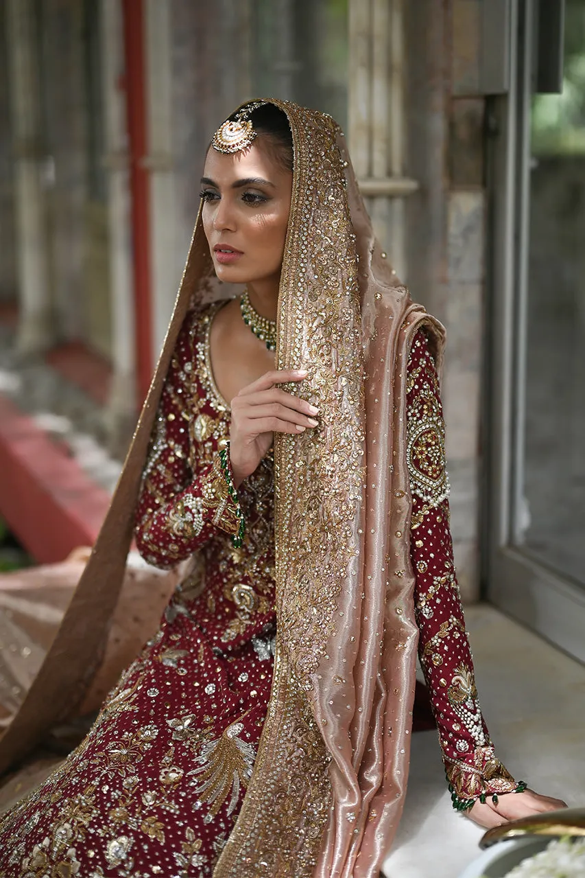 Peach Lehenga with Long Shirt for Indian Bridal Wear