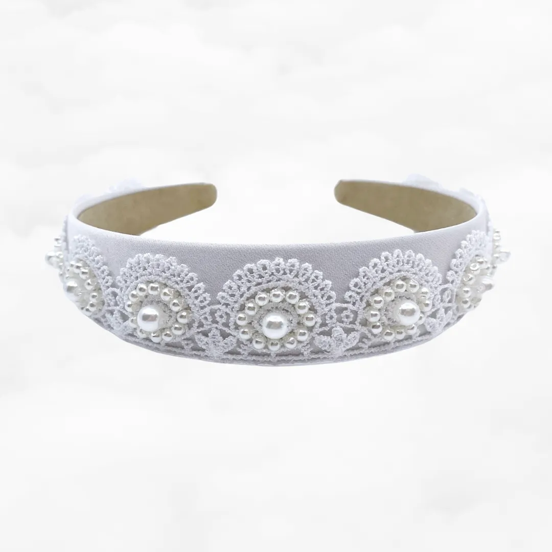 Pearl and Lace Bridal Headband