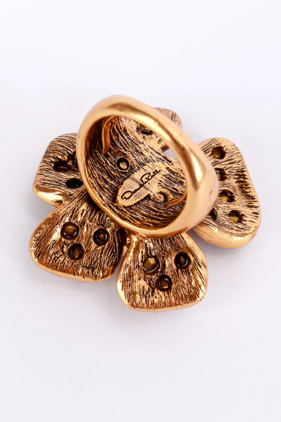 Peridot Blooms Crystal Cocktail Ring