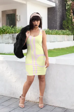 Pink Banana Mod Bubble Tie Up Tunic Dress