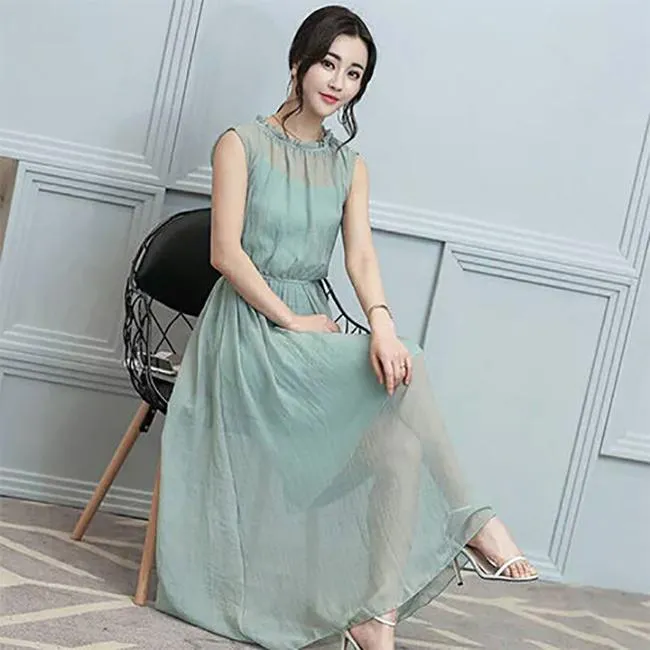 Pink Chiffon High Low Party Dress Summer Women Dresses Strapless Dress Sleeveless  Party Gowns