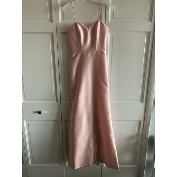Pink formal maxi sleeveless dress