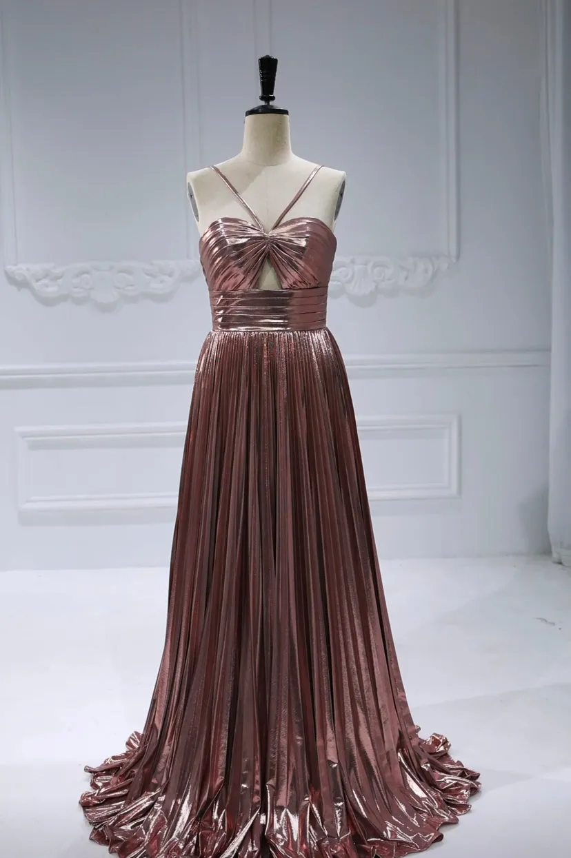 Pleated Sleeveless Formal Maxi Prom Dress #84075