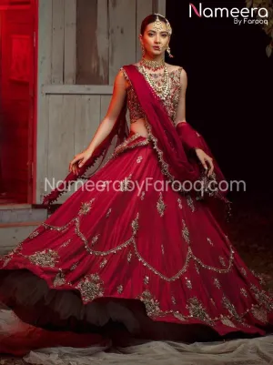 Pretty Pakistani Bridal Chiffon Lehenga Choli #BN205
