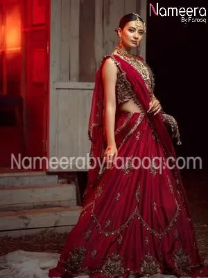 Pretty Pakistani Bridal Chiffon Lehenga Choli #BN205