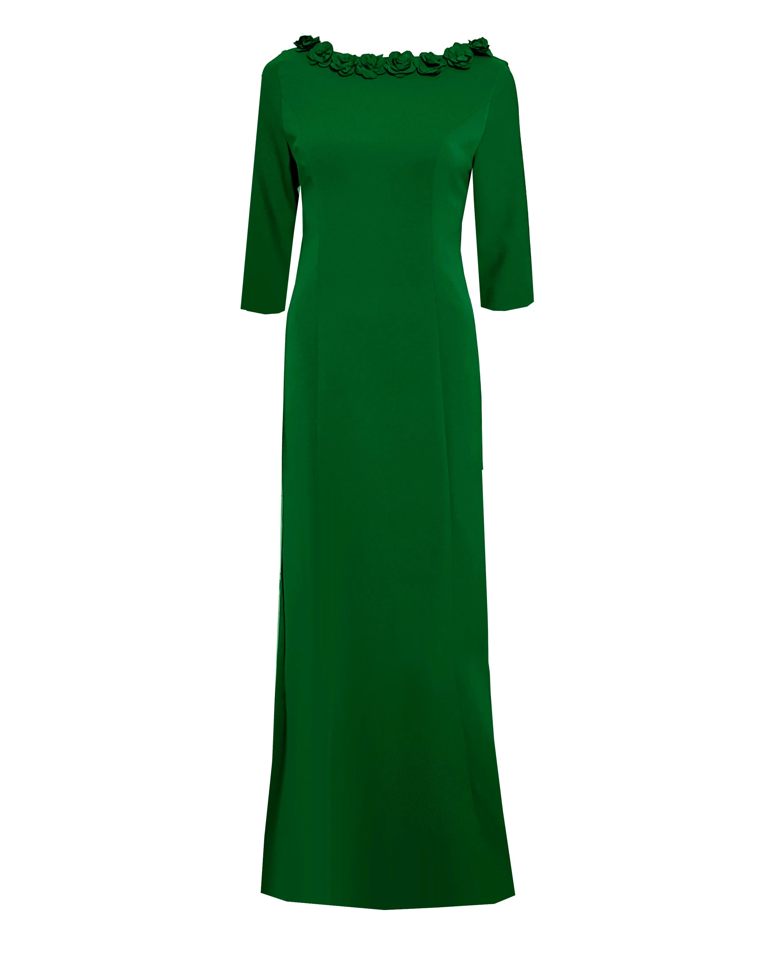 Prose Modest Gown with Rose Appliques