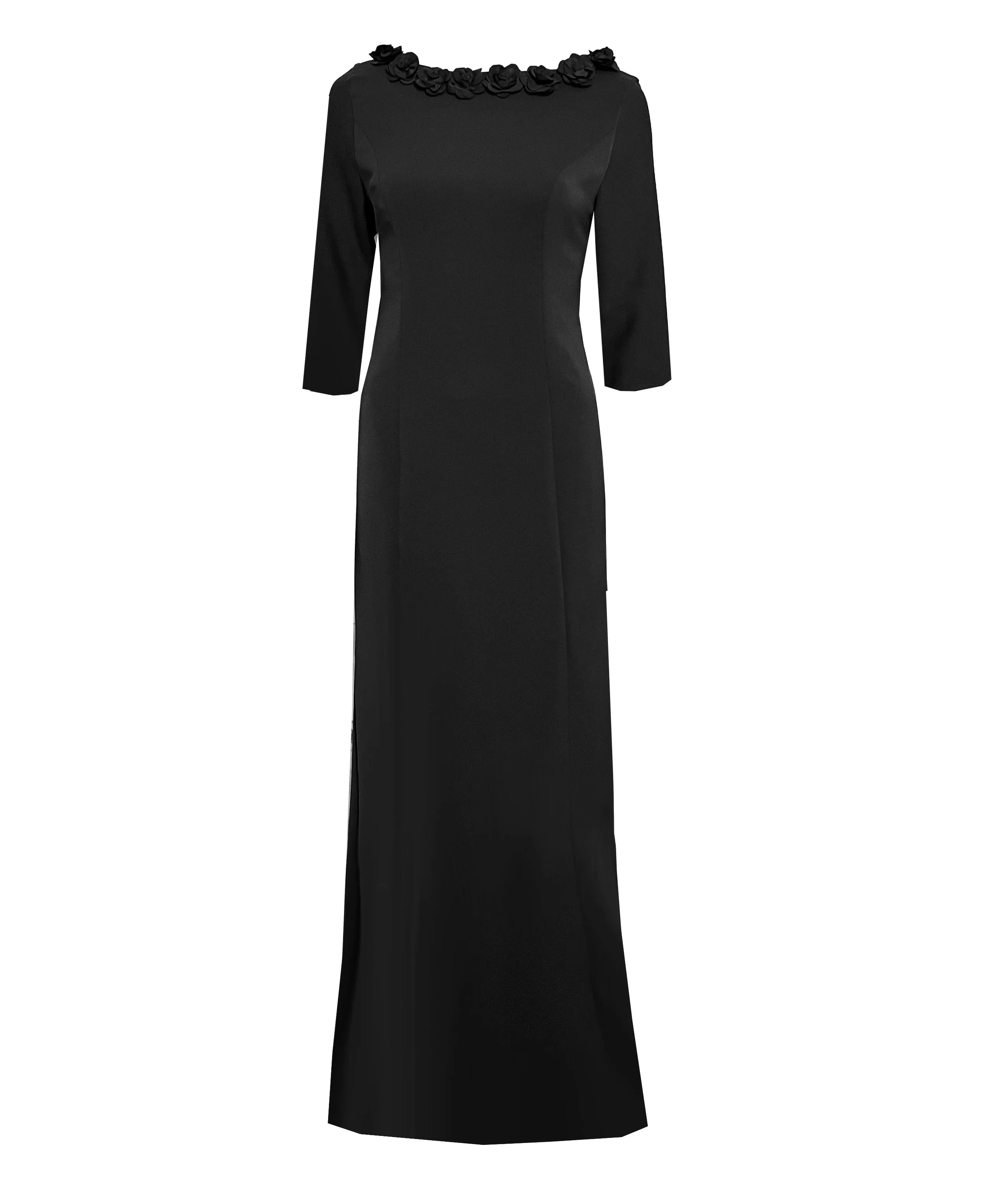 Prose Modest Gown with Rose Appliques