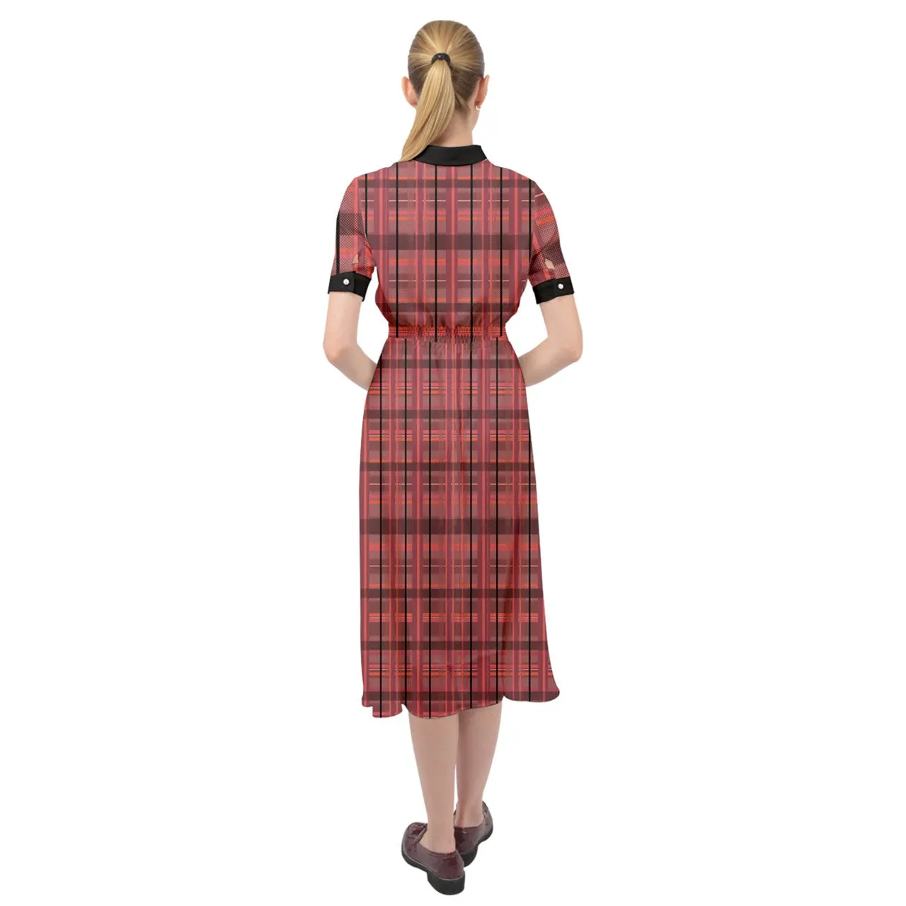 punky peach academia Keyhole Neckline Chiffon Dress