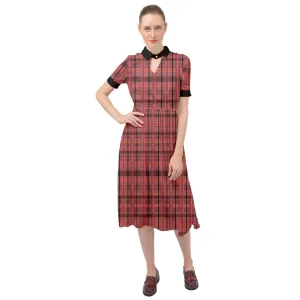 punky peach academia Keyhole Neckline Chiffon Dress
