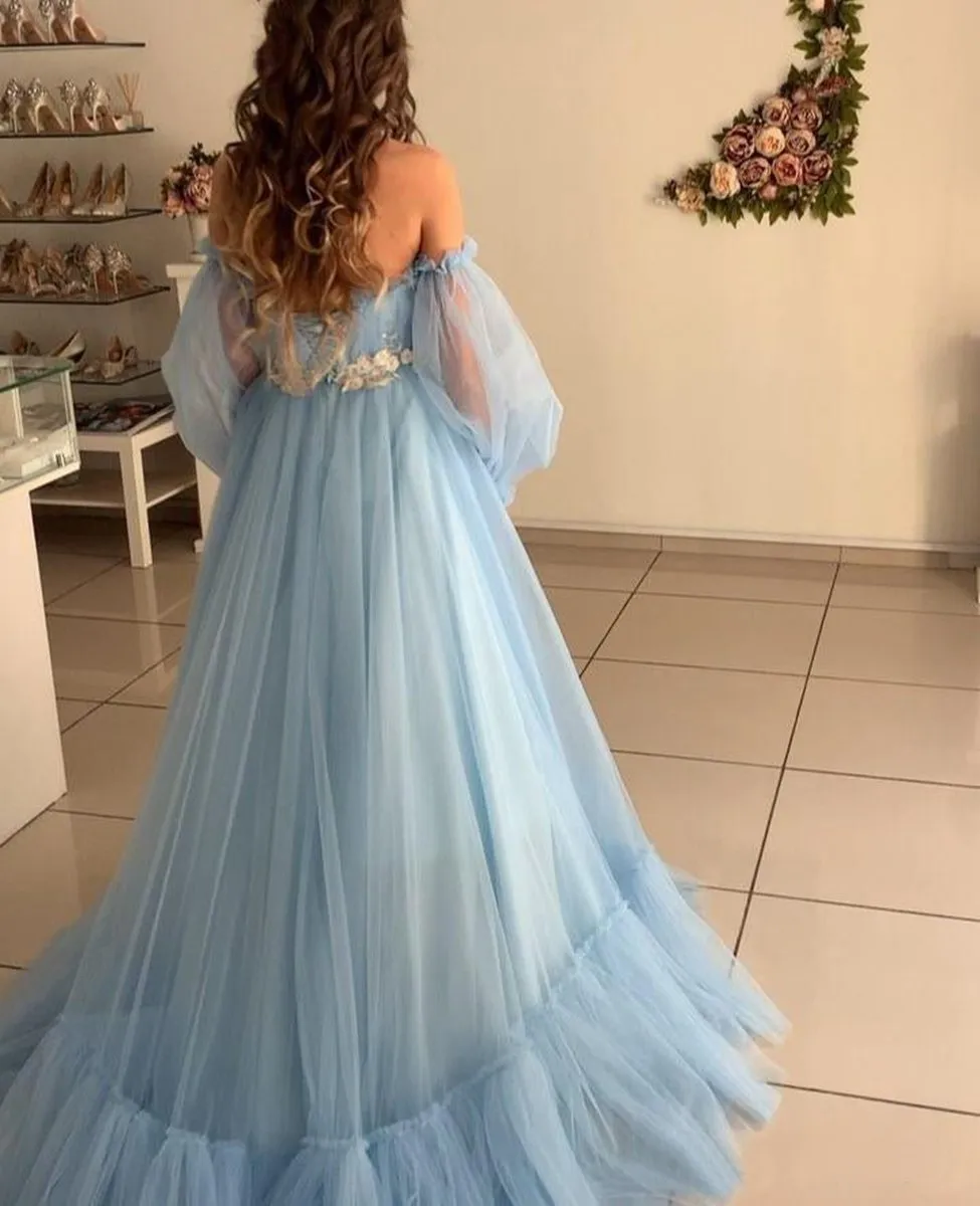 Quinceanera Dresses A-line Bohemian Tulle Beach Summer Prom Dresses